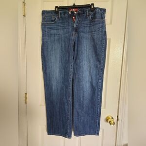 Men's Lucky Brand 361 Vintage Straight denim blue jeans size 38X32